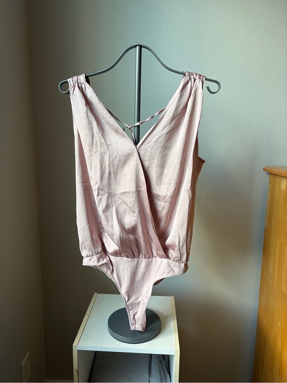 NWT Wishlist Blush Pink Wrap Sleeveless Bodysuit